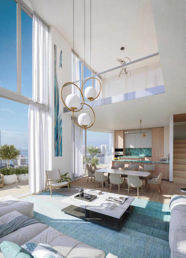 PH_Living-Dining-Double Height Landing PH_Living-Dining-Double Height Landing
