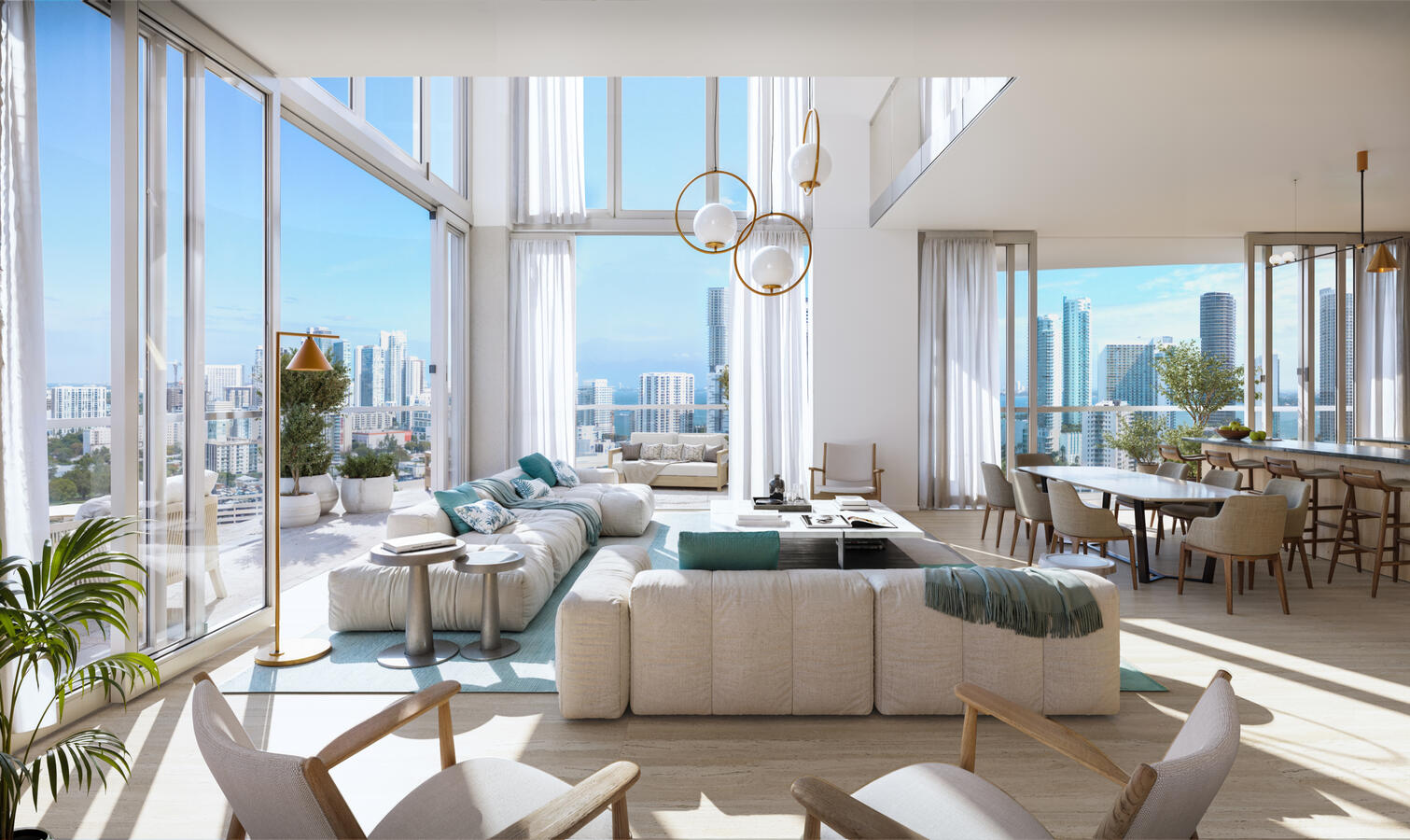 PH_Sala-Comedor-Cocina-Terraza-Vista a la Ciudad